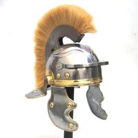 CAPACETE ROMAN do CENTURION do ~ medieval do capacete do Armor COM PLUME BRANCO