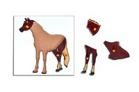 Kidken Montessori Horse Puzzle | Wooden Pegged Horse Puzzle for 2+ year Kids | Early Educational Toy Gift