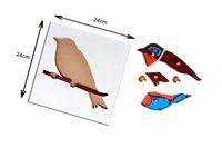 Kidken Montessori Bird Puzzle | Wooden Pegged Bird Puzzle for 2+ year Kids | Early Educational Toy Gift