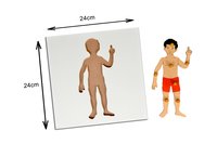 Kidken Montessori Boy Puzzle | Wooden Pegged Human Body Puzzle for 2+ year Kids | Early Educational Zoology Puzzle Toy Gift