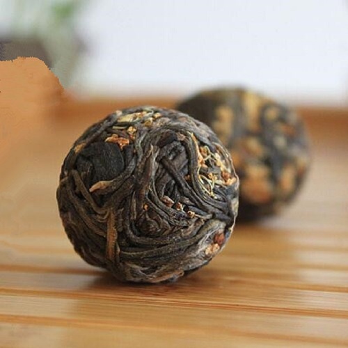China Sweet Dried Osmanthum Flavor Handmade Blooming Osmanthus Pure Tea Ball