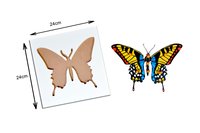 Kidken Montessori Butterfly Puzzle | Wooden Pegged Butterfly Puzzle for 2+ year Kids | Early Educational Zoology Puzzle Toy Gift