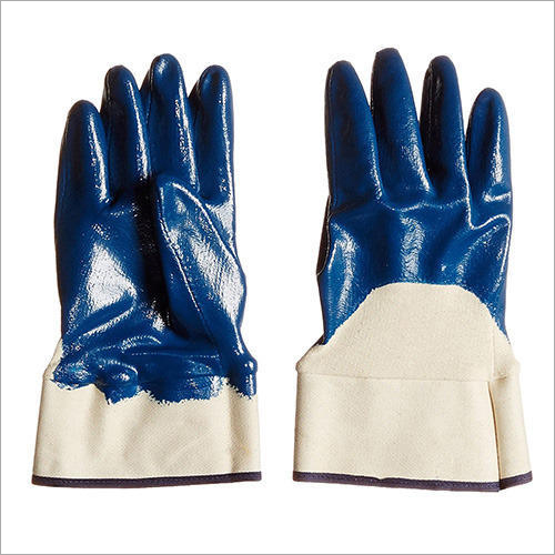 Rubber Nitrile Half Deep Hand Gloves