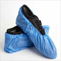 Disposable Shoe Cover - Plastic Material, 15" Size, Blue Color | Effective Protection Against Hazardous Material, Unisex Design, 50 Pairs Per Packet