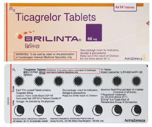 Brand Brilinta Ticagrelor Tablet