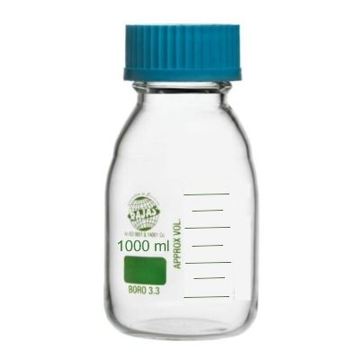 Bottle Reagent Clear 1000 Ml With Screw Neck Equipment Materials: Borosilicate 3.3