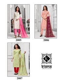 Silk Crystal Vol-2 Chanderi Silk, Rayon Top Wid Thread Work Kurtis