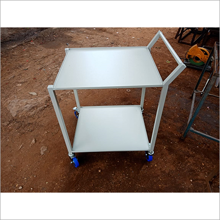 Instrument Trolley - Durable Stainless Steel Frame, Compact Design for Hospital Use, Easy Maneuverability and Storage