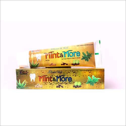 Mint and More Tooth Paste - Premium Quality Mint Flavor Customized Size | Red and White Bristle Promotes Oral Hygiene and Prevents Tooth Decay