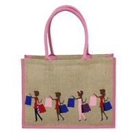 PP Laminated Jute Bag With Padded Rope Handle