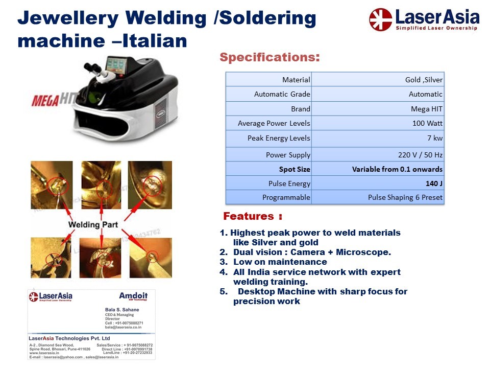 MegaHit Italian Jewellery Laser Welding Machine