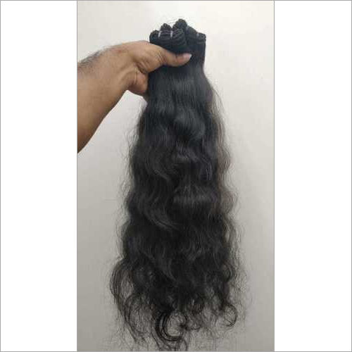 Machine Weft Bundles Natural Wavy Hair