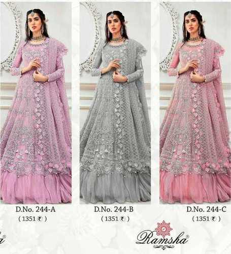 3 Color Available Heavy Designer Embroidered Fashion Pakistani Suit