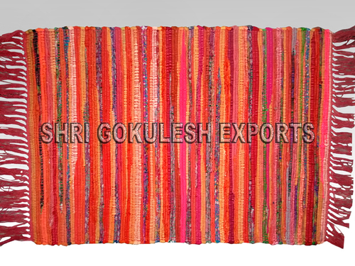 Designer Modern Indian Handmade Cotton Chindi Rugs
