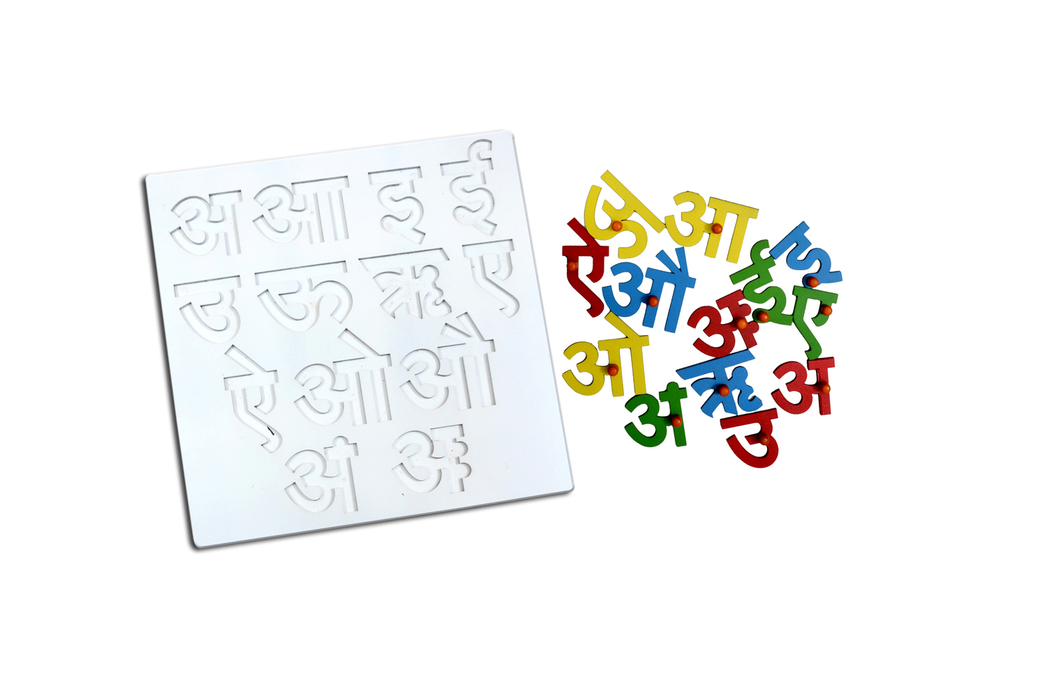 Kidken Hindi Vowels Alphabet Board for Kids , Hindi alphabet puzzle