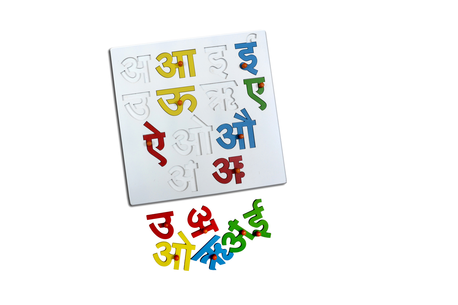 Kidken Hindi Vowels Alphabet Board for Kids , Hindi alphabet puzzle