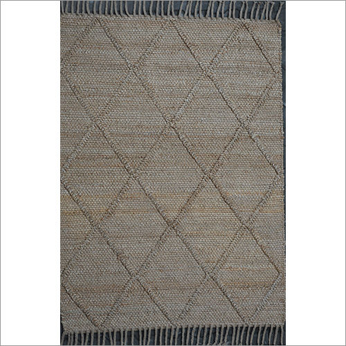 Hand Woven Jute Diamond Rug