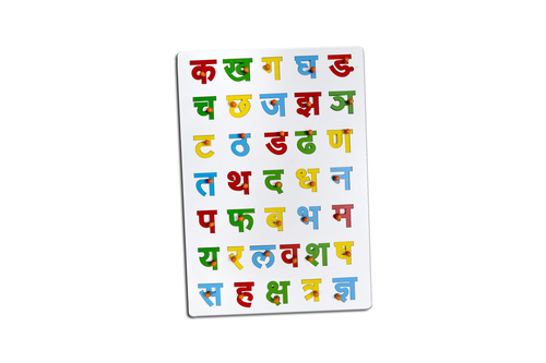 Kidken Hindi Alphabets Consonant | Hindi Alphabet puzzle board consonant | Wooden alphabet puzzle Hindi for kids
