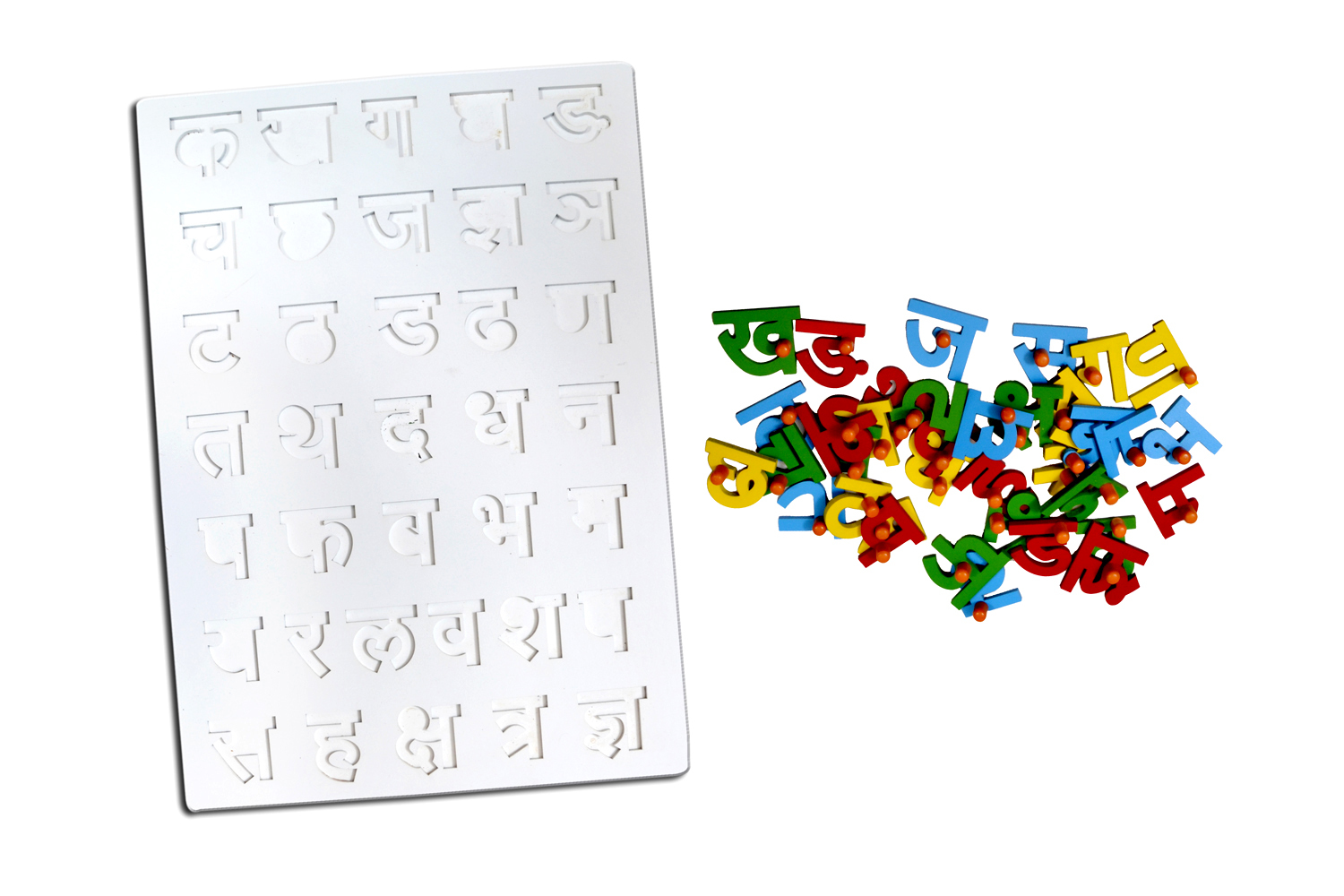 Kidken Hindi Alphabets Consonant | Hindi Alphabet puzzle board consonant | Wooden alphabet puzzle Hindi for kids