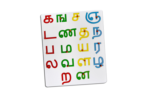 Kidken Tamil Alphabets Consonant | Tamil Alphabet puzzle board consonant | Wooden alphabet puzzle Tamil for kids