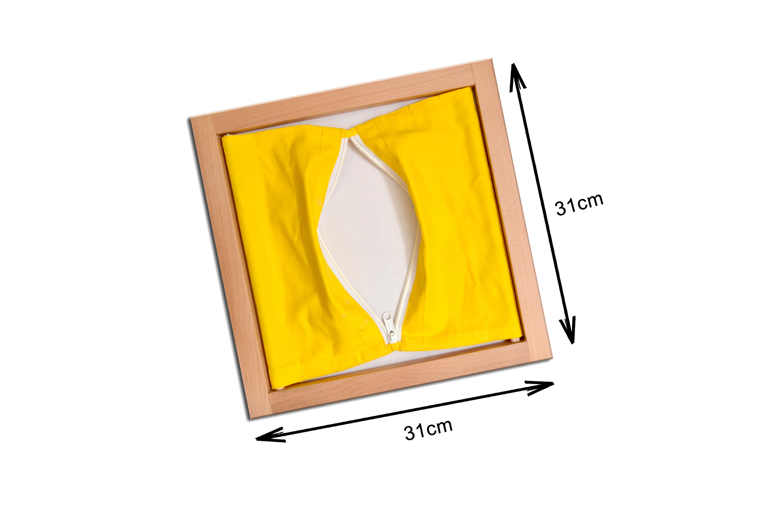 Kidken Montessori Fastening Frames | Montessori Dressing Frames | Early Childhood Development Toys (Fastening Zip)