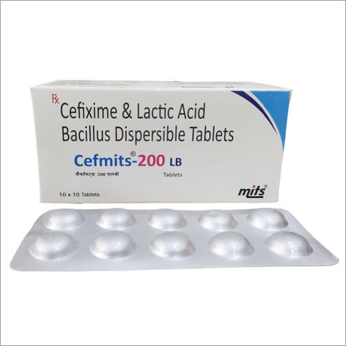 Cefixime Trihydrate 200 mg and Azithromycin 250 mg Latic acid Bacilus Tablet