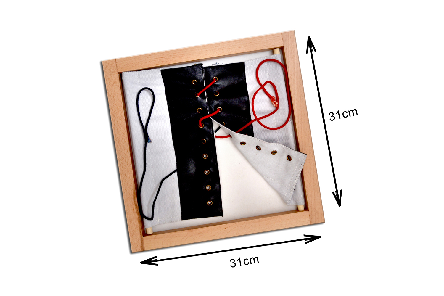 Kidken Montessori Fastening Frames | Montessori Dressing Frames | Early Childhood Development Toys (Shoe Lacing)