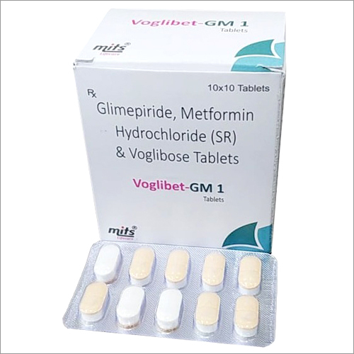 Glimepiride 2mg, Voglibose 0.2 mg & Metformin HCl 500 mg Tablets