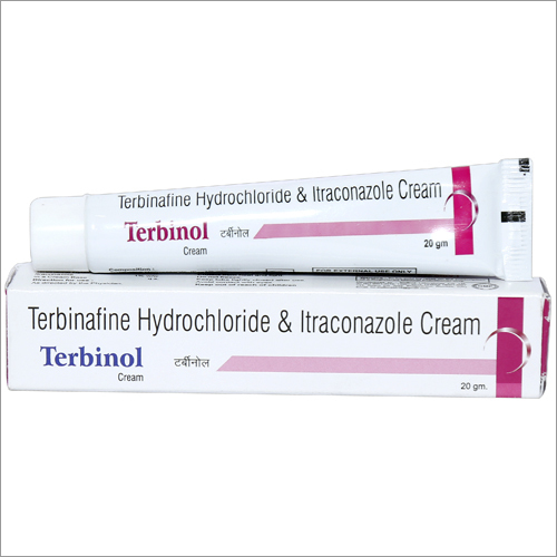 Terbinafine hydrochloride and itraconazole cream