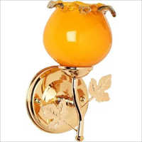 Metal Fitting Orange Color Glass Wall Lamp