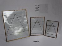 Geometric Glass and Brass Terrarium Box