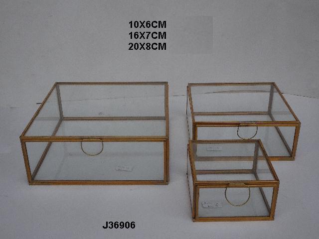 Geometric Brass  Glass Photo Frame