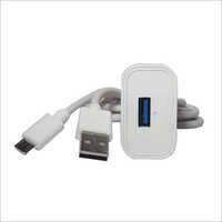 Single Slot Mobile Charger - Heat Resistant Polymer Body, Metal Pins, 2-pin Design , Usb Slot For Versatile Charging Compatibility