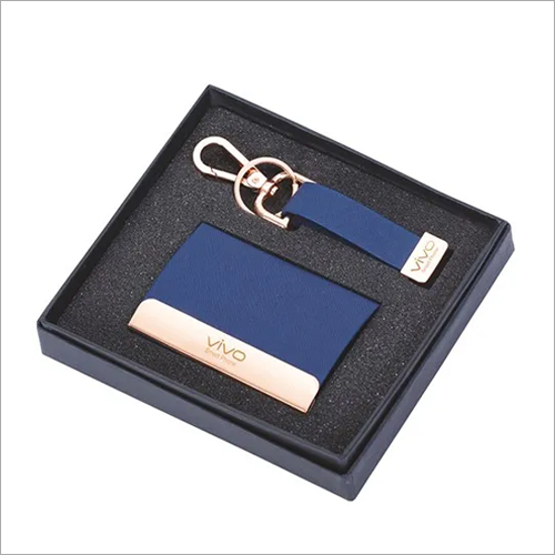 238 Metal Pen With Card Holder Gift Set - Metallic Finish, Rectangular Shape , Versatile Sizes Available for Elegant Gifting