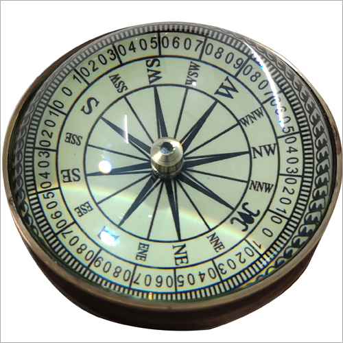 Antique Brass Paper Weight Compass