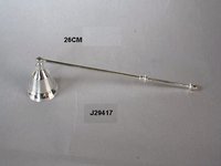 Brass Candle Snuffer With Silver Plated