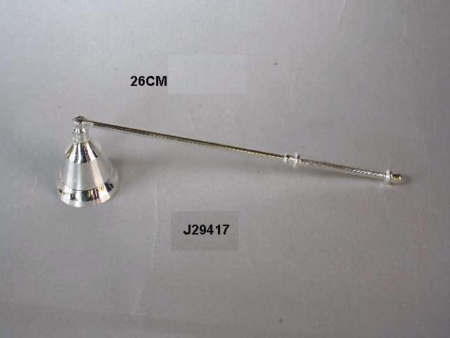 Brass Candle Snuffer With Silver Plated