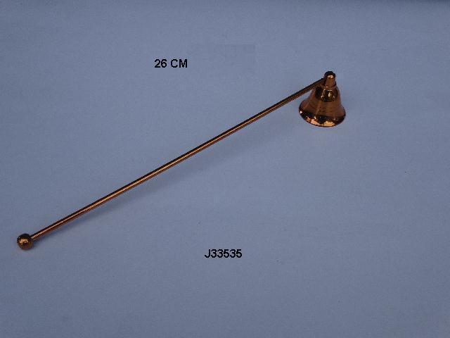 Brass Candle Snuffer With Silver Plated