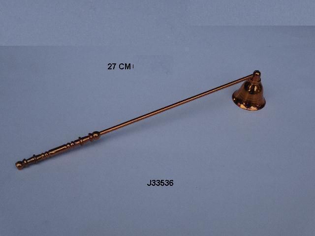 Brass Candle Snuffer With Silver Plated