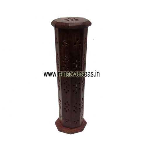 Wooden Tower Shaped Incense Stick Holder Dhoop Holder