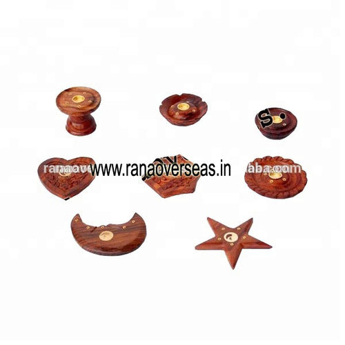 Wooden Different Shape and Design Incense Cone Burners.