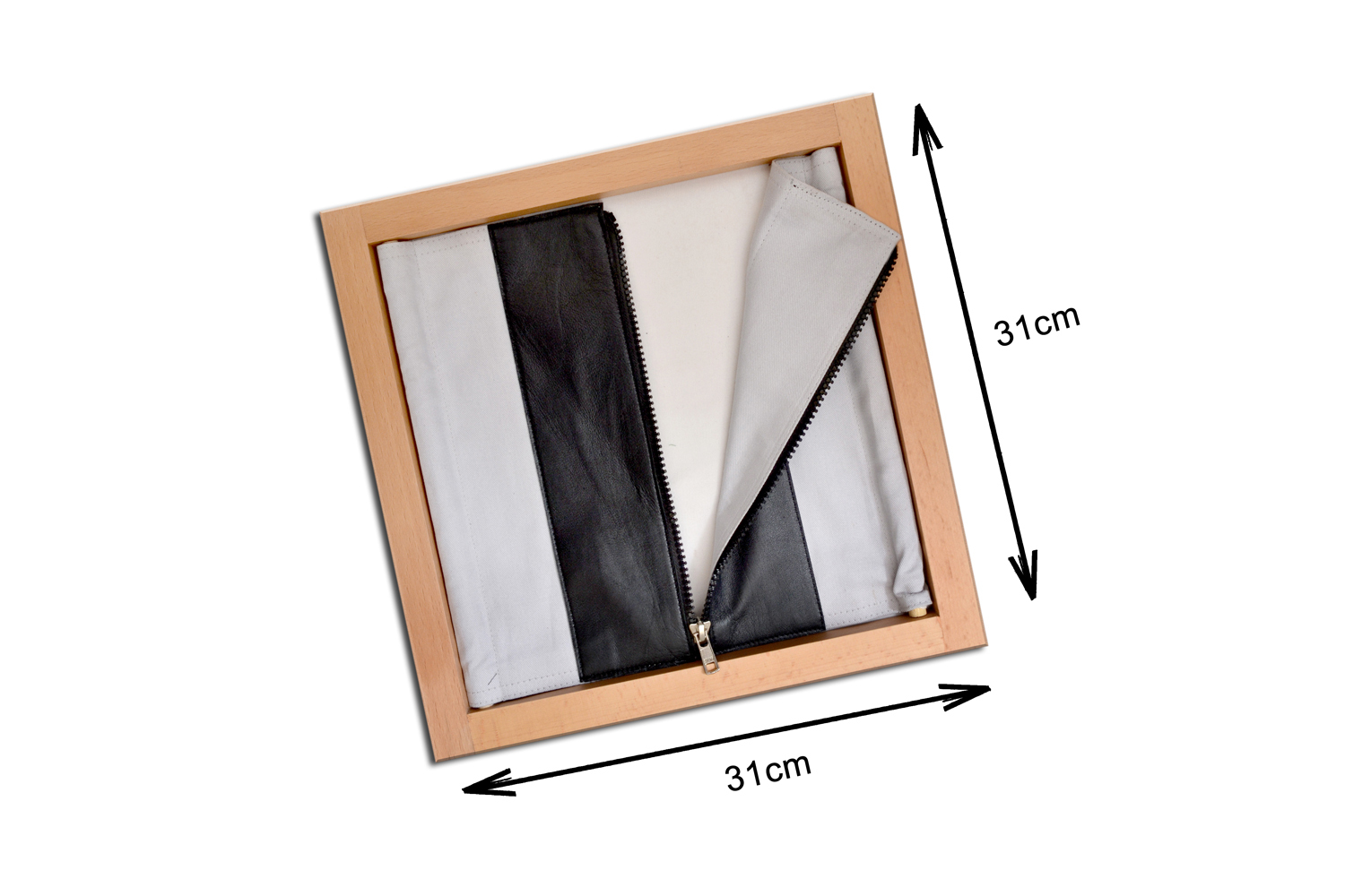 Kidken Montessori Fastening Frames | Montessori Dressing Frames | Early Childhood Development Toys (Jacket Zip)