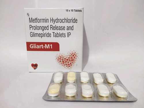 Glimipride 1 Mg + Metformin 500 Mg Tablet ( Gliart-m1  By MEDICIL HEALTHCARE