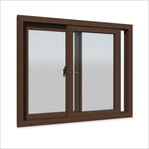 Walnut Colour Sliding Upvc Window Application: Home