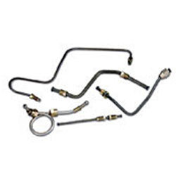 Metal Brake Pipe - Copper Coated Double Walled Zinc Plated Flared Ends with Nuts Available Diameters: 3/16" to 3/8"