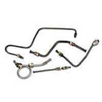 Metal Brake Pipe - Copper Coated, Double Walled, Zinc Plated , Flared Ends With Nuts, Available Diameters: 3/16" To 3/8"