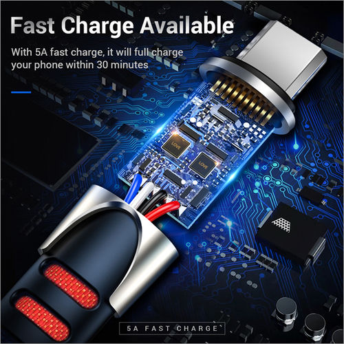 5A Fast Phone Charger Length: 1.2  Meter (M)