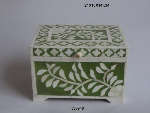 Handmade Bone Inlay Jewelry Box