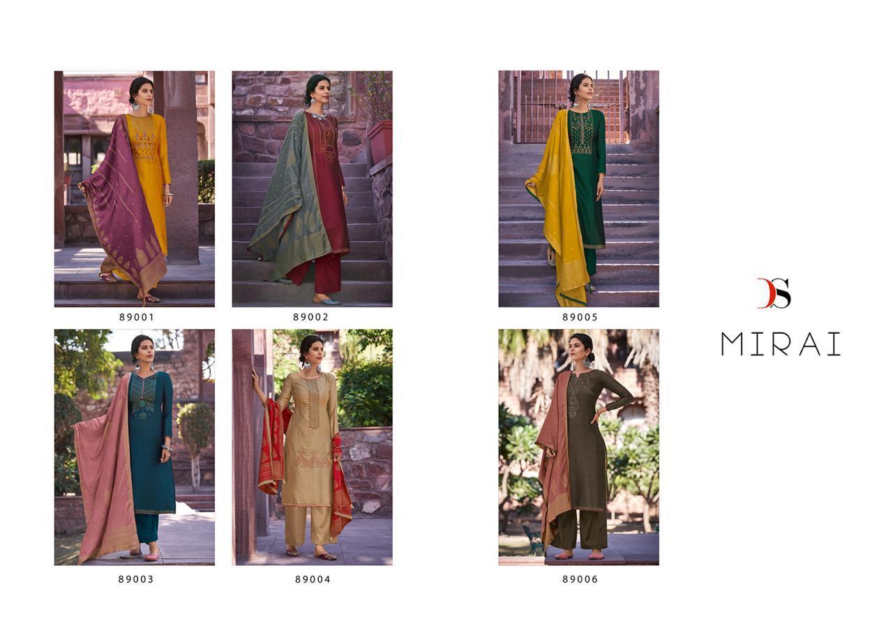 Deepsy Suits Mirai Mulberry Silk With Self Embroidery Work Salwar Suit Catalog