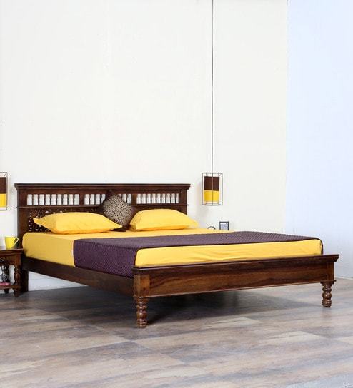 wooden bed